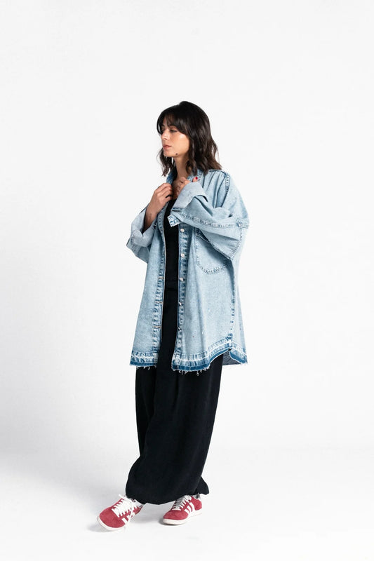 Denim Splash Jacket - Taj Sisters
