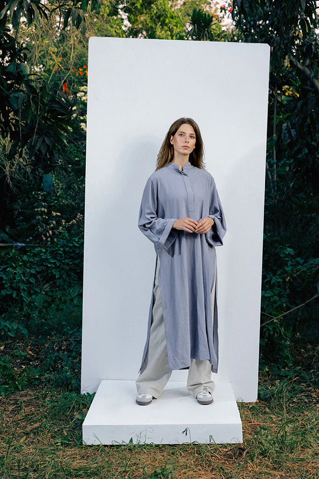 CL Crinkle Linen Long Shirt - AED