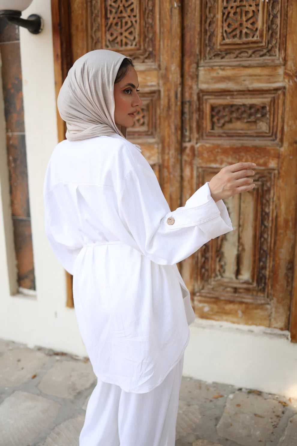 Pockets linen shirt - Taji designs