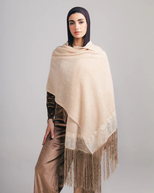 Lace knit shawl - Tia mode