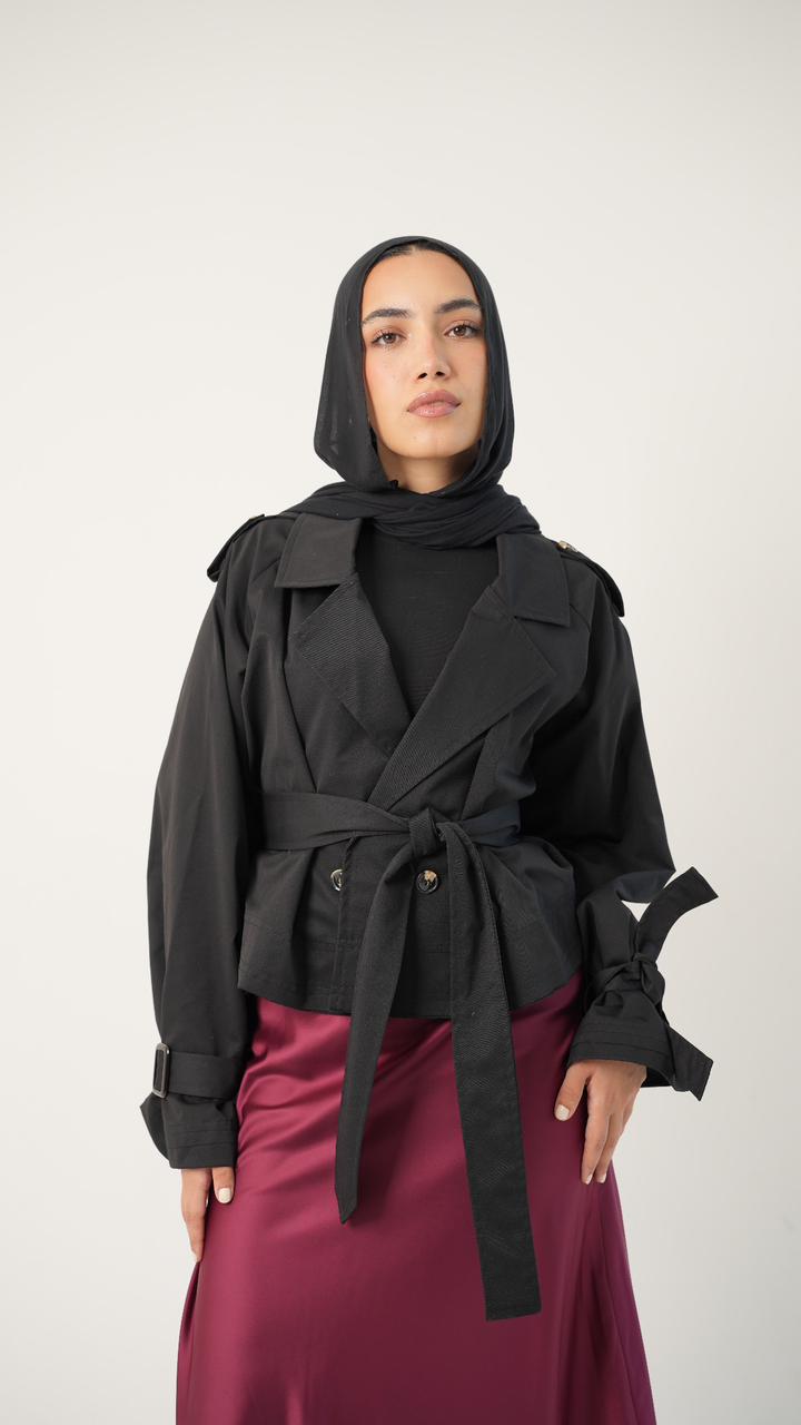 Trench Coat Cropped - Double Anne