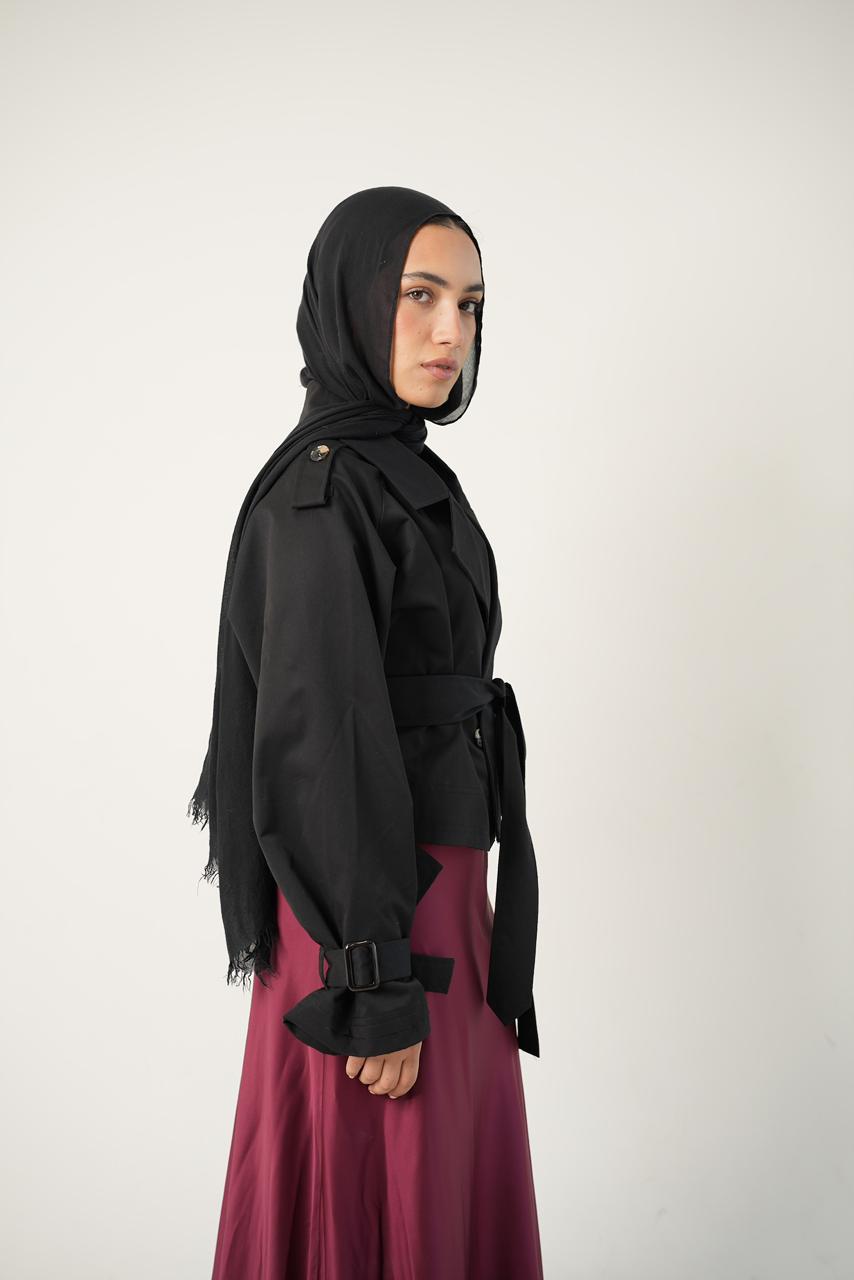 Trench Coat Cropped - Double Anne