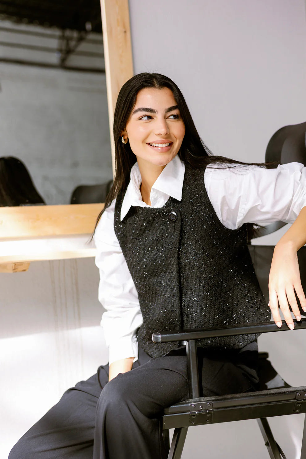 Black ivy vest - Noha Designs