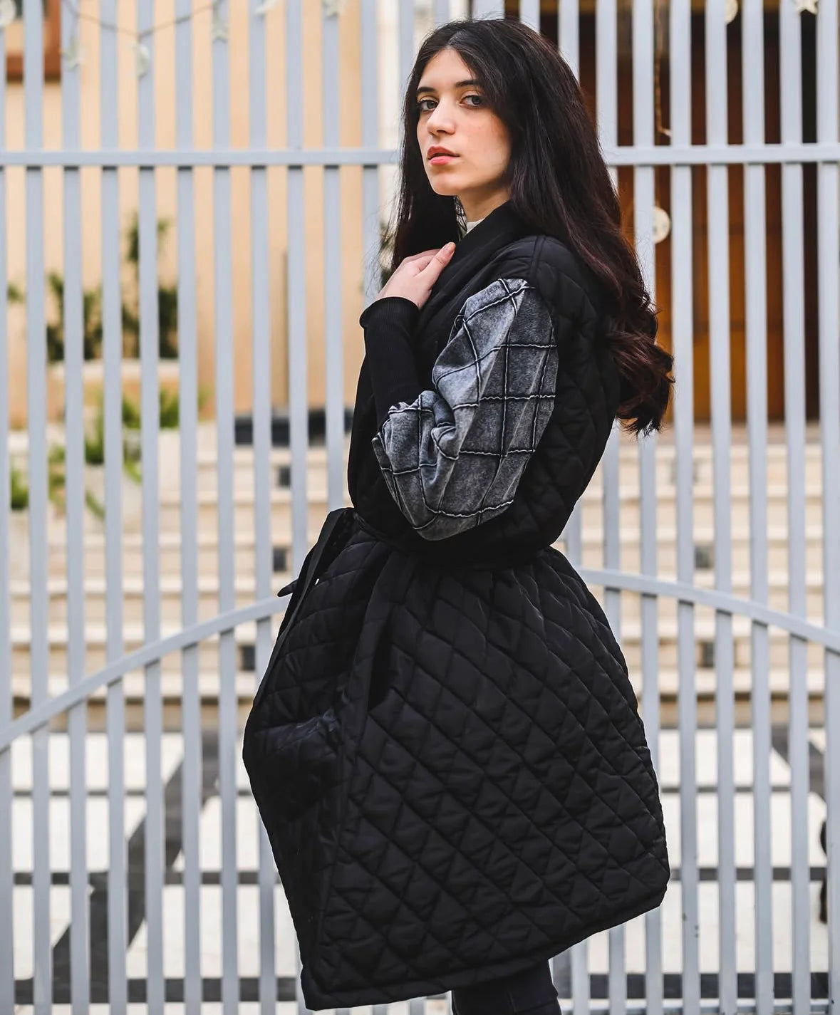 Quilted Bomber Jacket - Theyab
