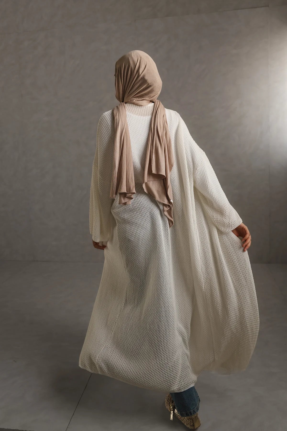 Cloud waves crochet long cardigan - Double anne