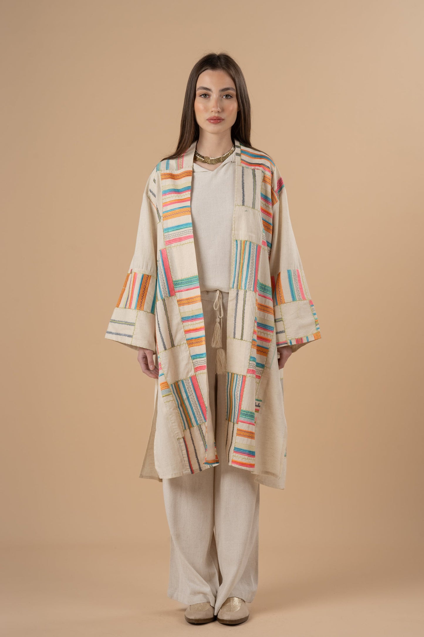 Vivid threads embro kaftan - Nahla ElAlfy