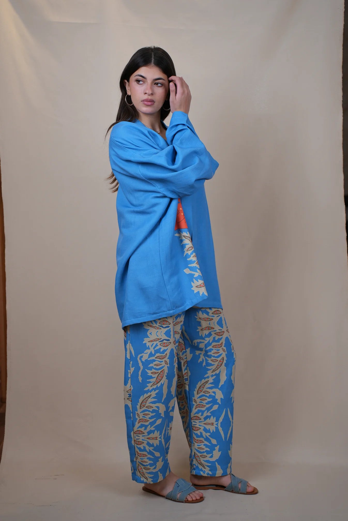 Printed flower pants NC48 - Noha collection