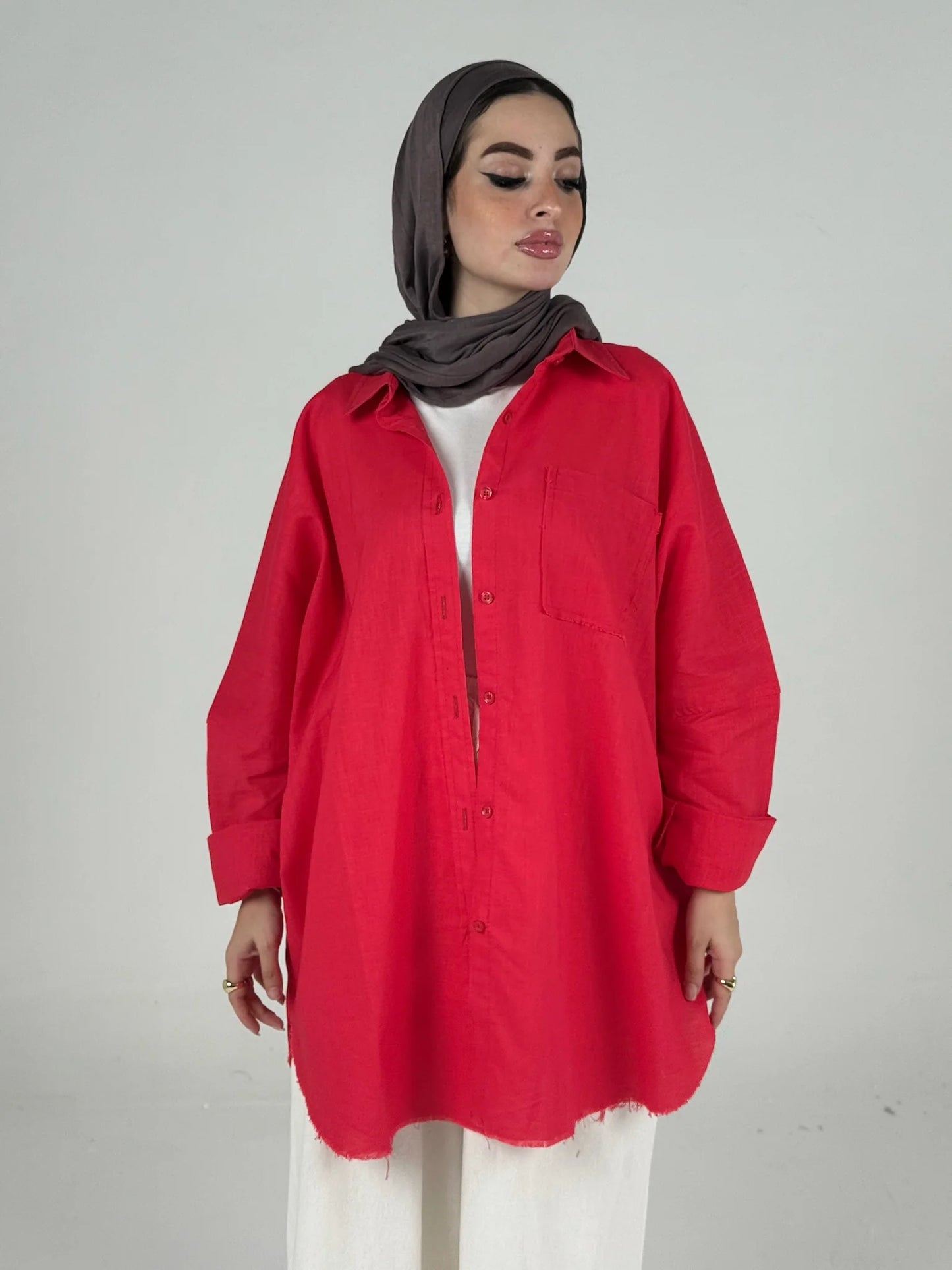 Oversized linen shirt - BA Fashion