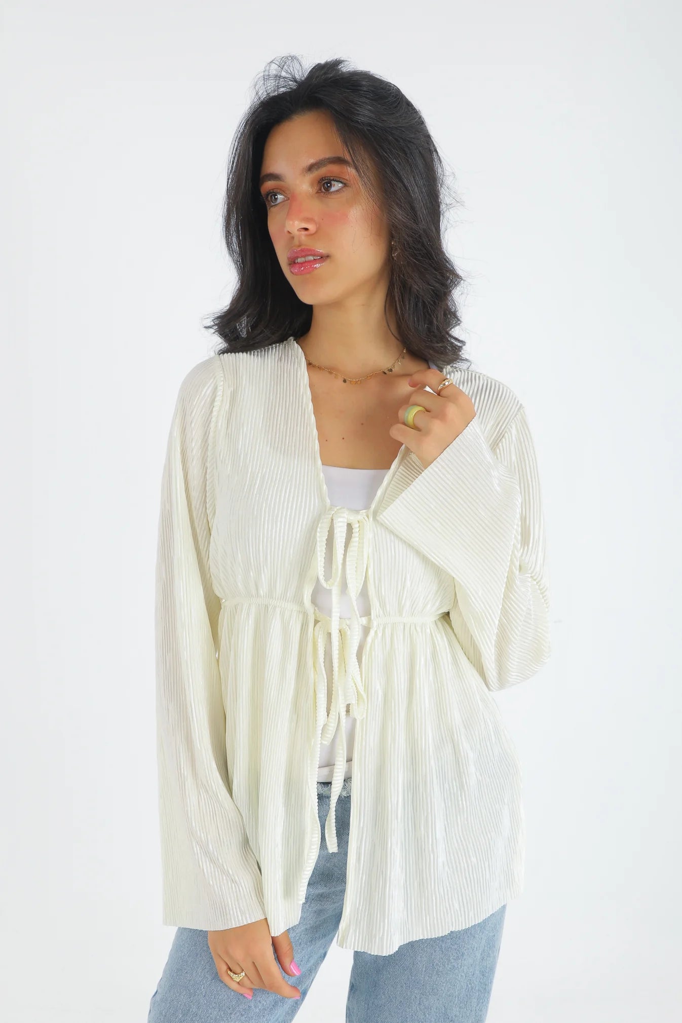 Plisse Knot top - With Elan