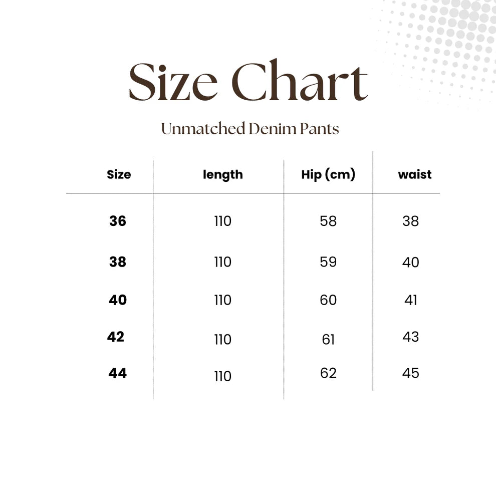 Unmatched Denim Pants - Amalia