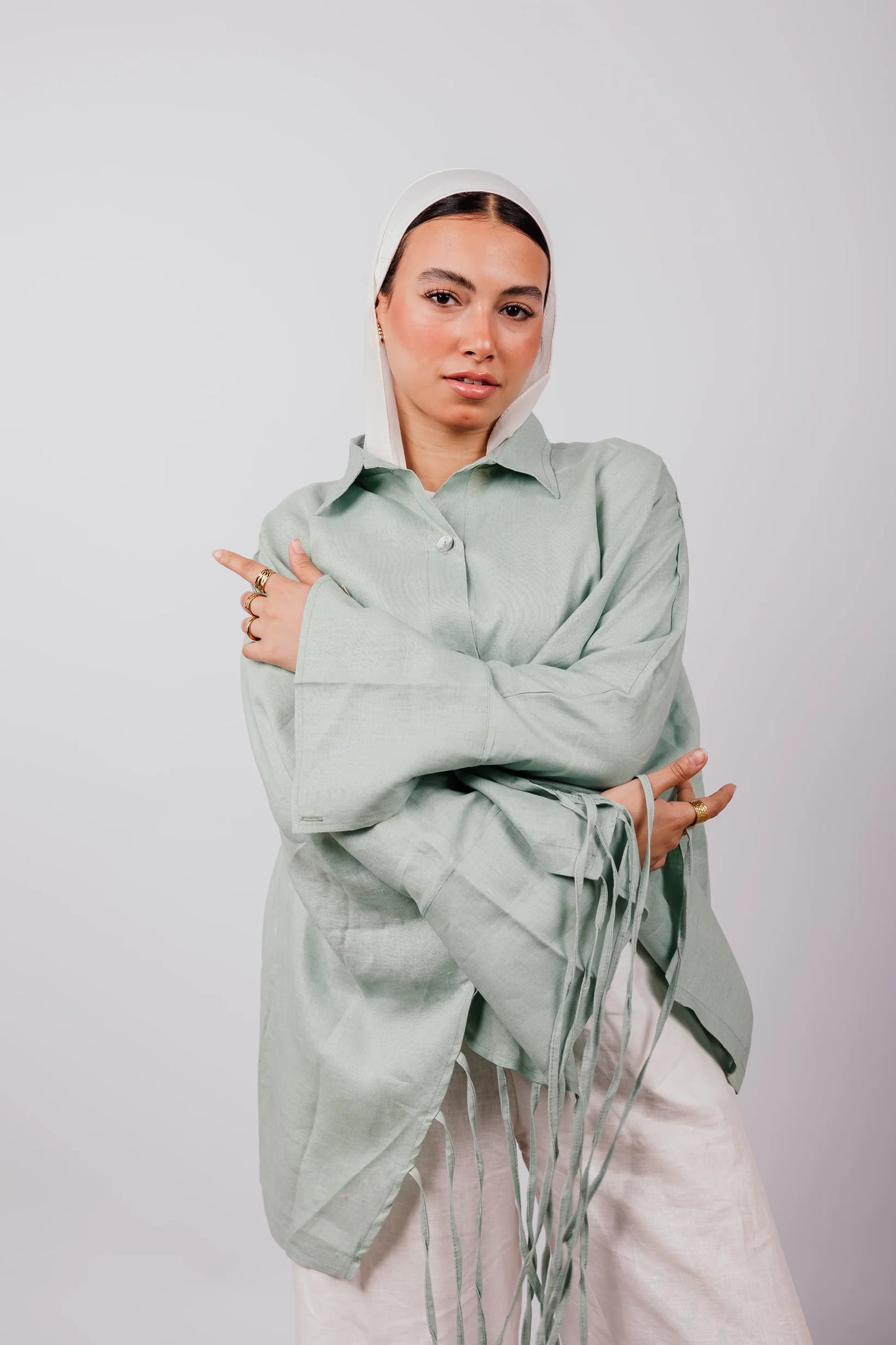 long fringes shirt - roaia - mint