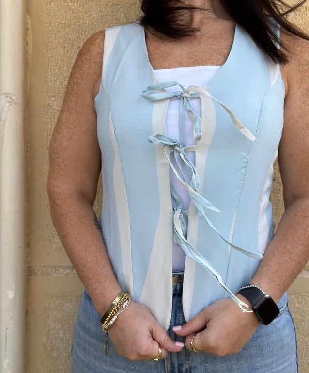 Knot stripy vest - SA Studio