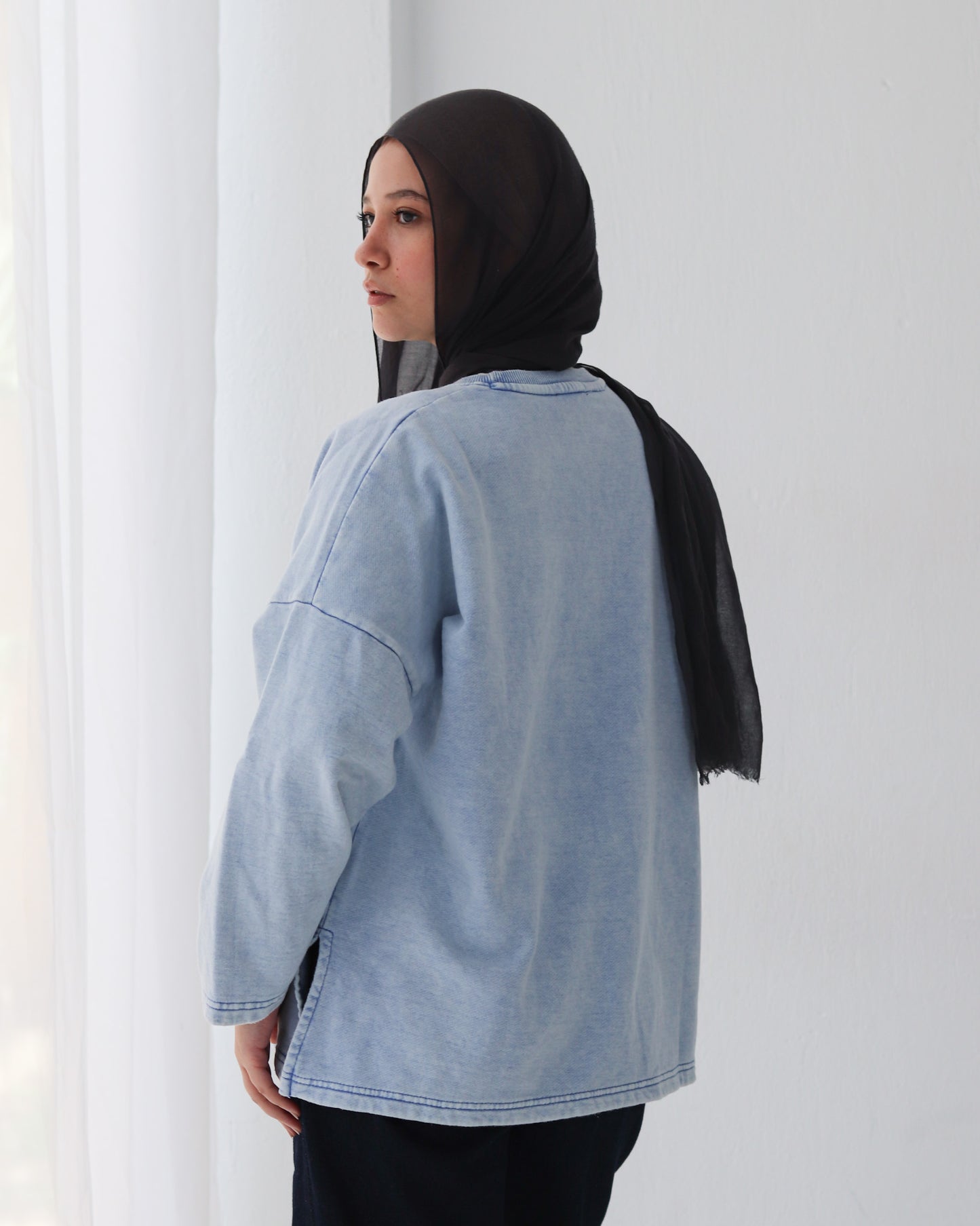 Washed melton top - SAMRA