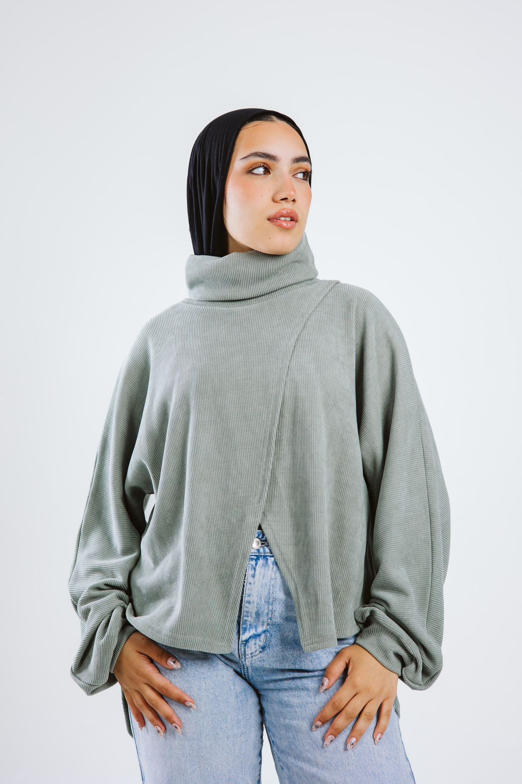 satin squared veilina