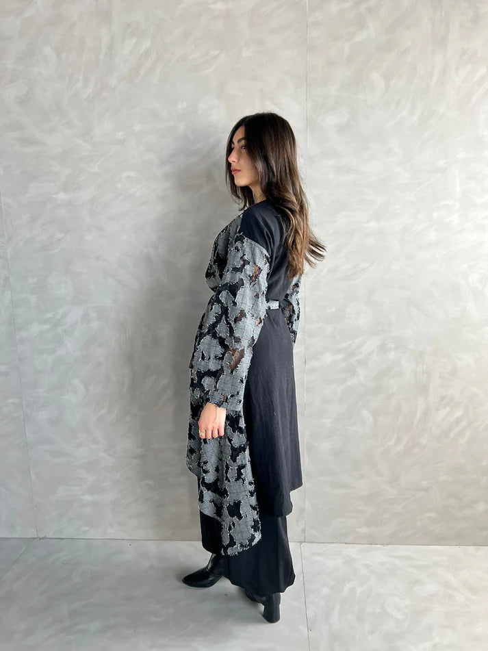 Asymmetrical edgy cardigan - Maison taj