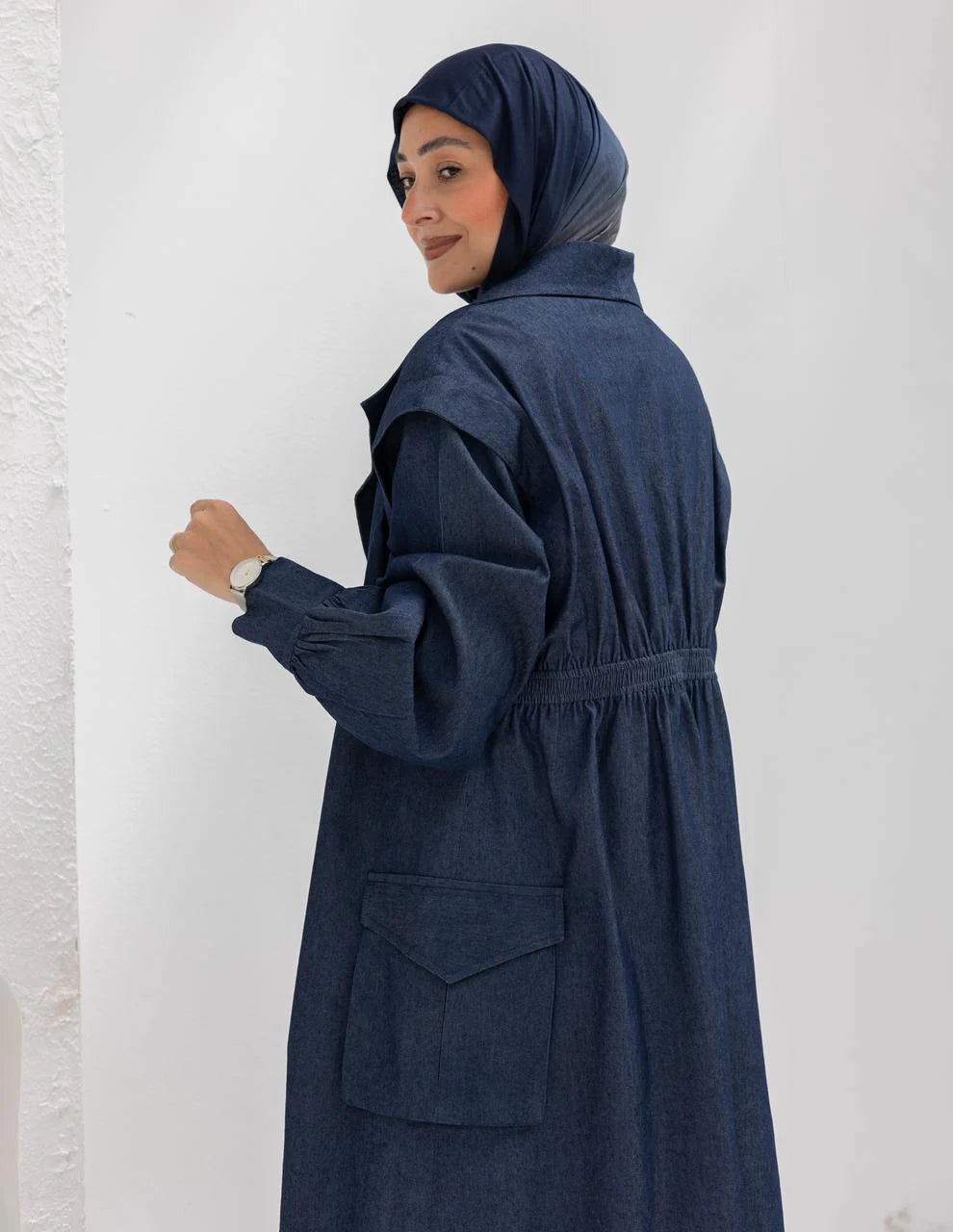 Trendy denim cardigan - Hijab festival