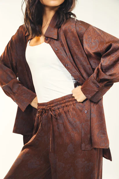 S26-CH78 Printed satin shirt - AED