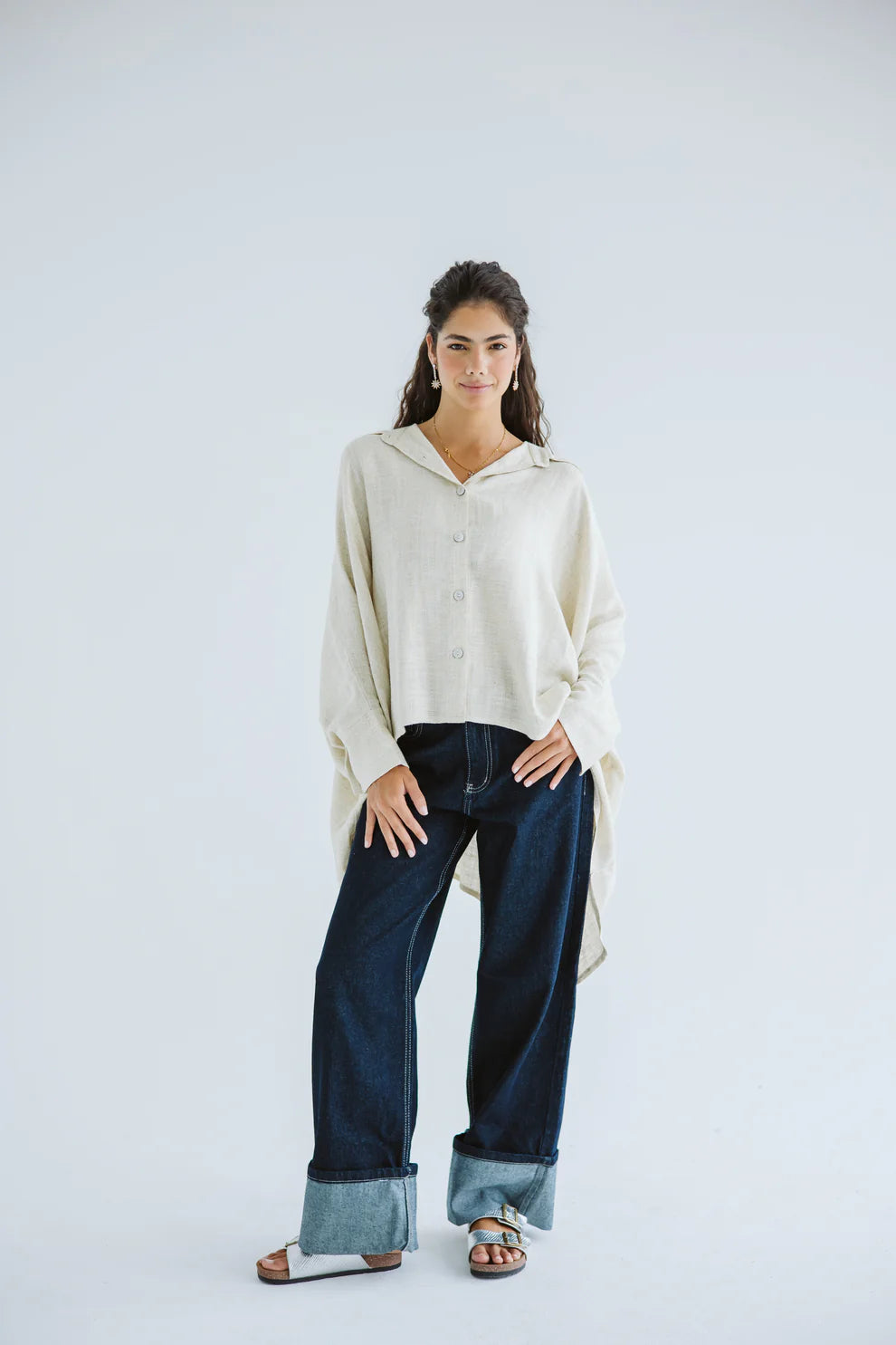 Giving joy linen cape - Amalia