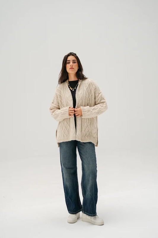 Relaxed Days Braided Cardigan - obi