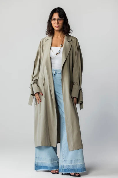 S26-CO133 Longline Duster Coat - AED