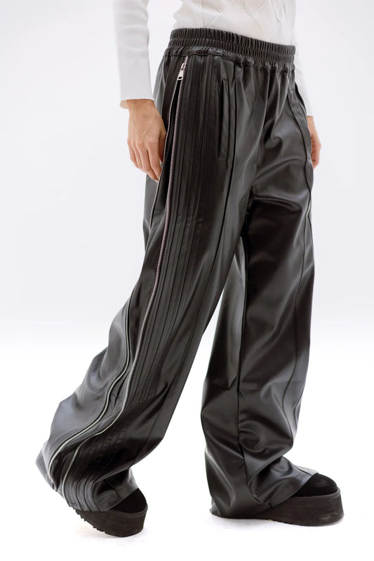 zipper leather pants - Jeno
