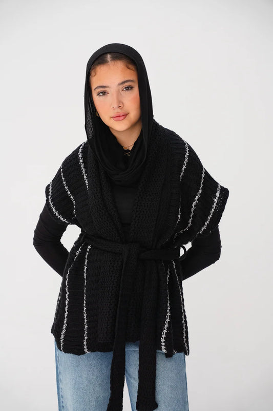 Silver threads knit vest - Double Anne