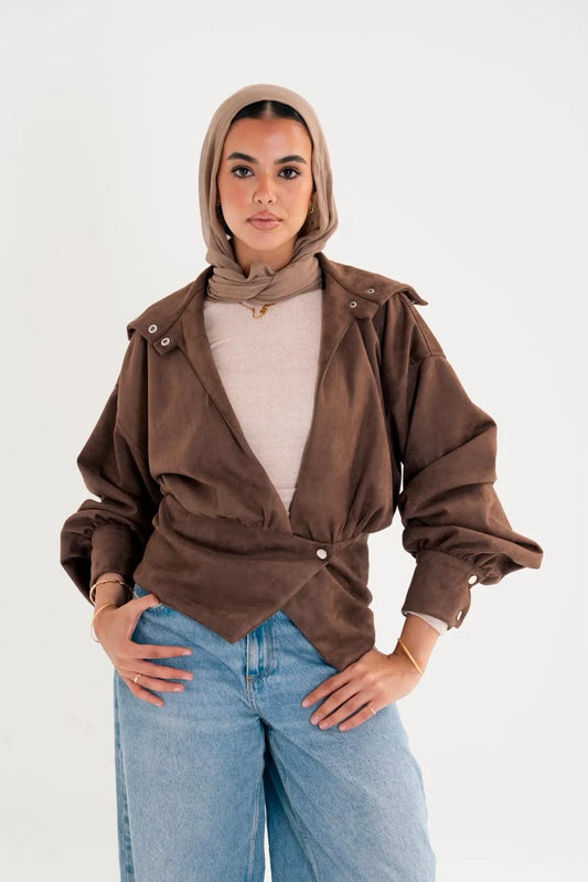 Suede Corsette Jacket-Taj Sisters