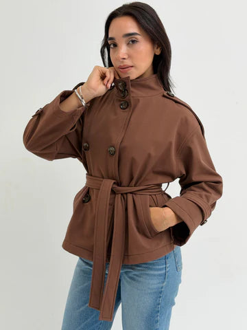 The lined crop coat - Nawara