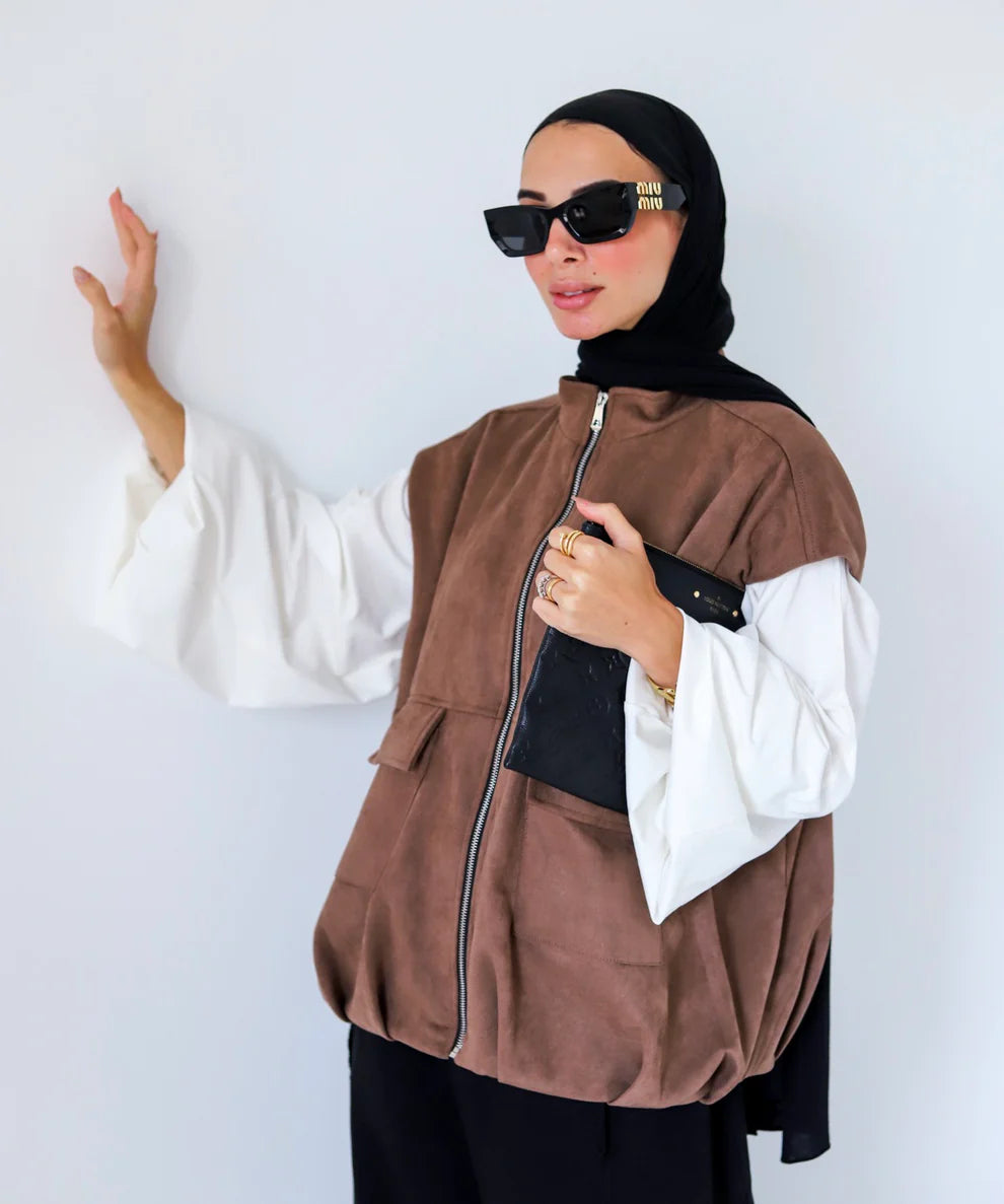 Bomber Suede Vest - Zeyylan