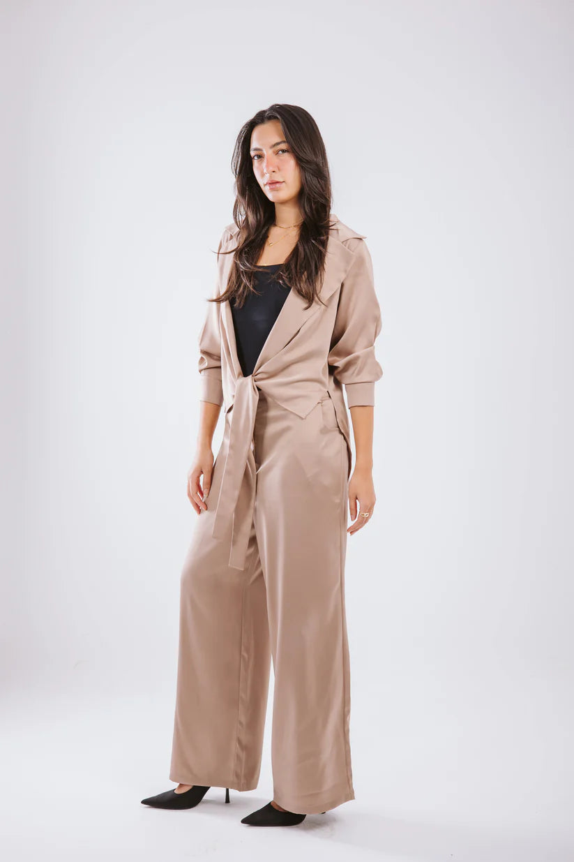 Wrap Satin Set - Maison Taj
