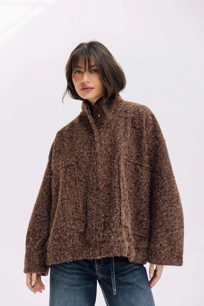 Shimmer fluff on jacket - Wajad