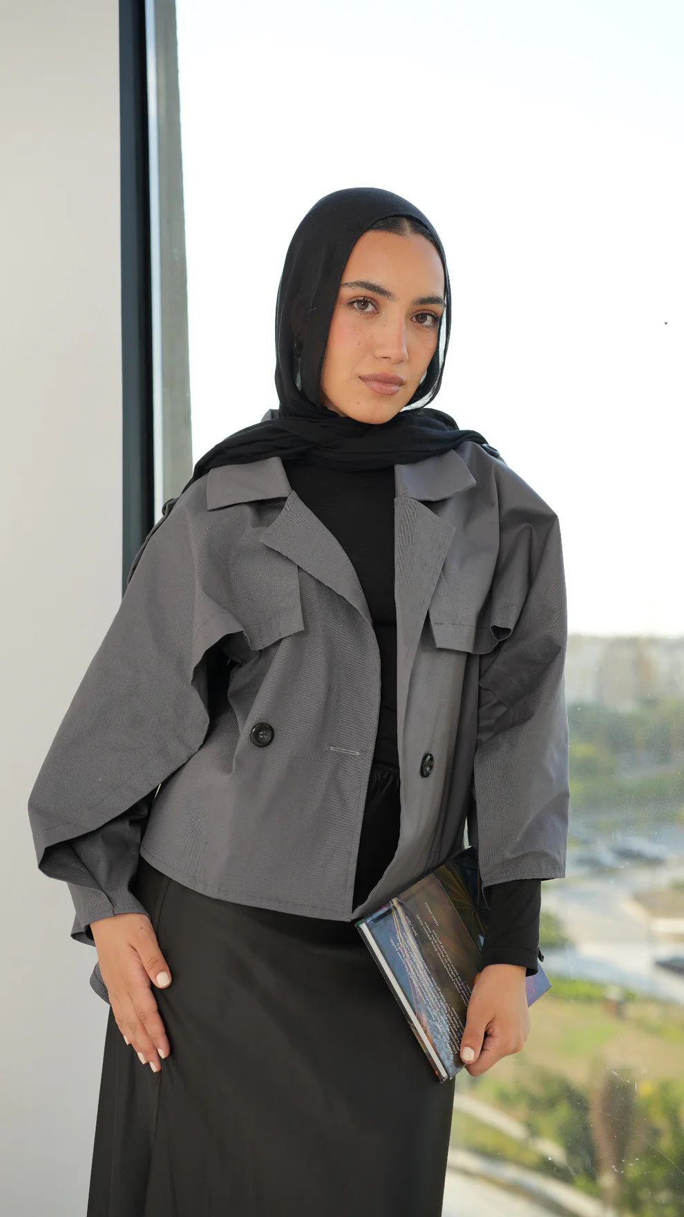 Draped trench coat - Double Anne