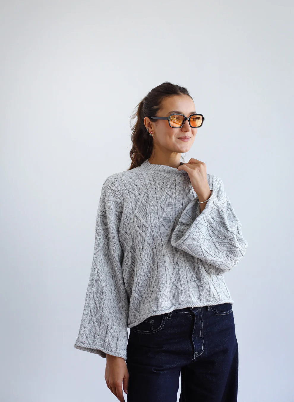heartwarming cable sweater - Amalia