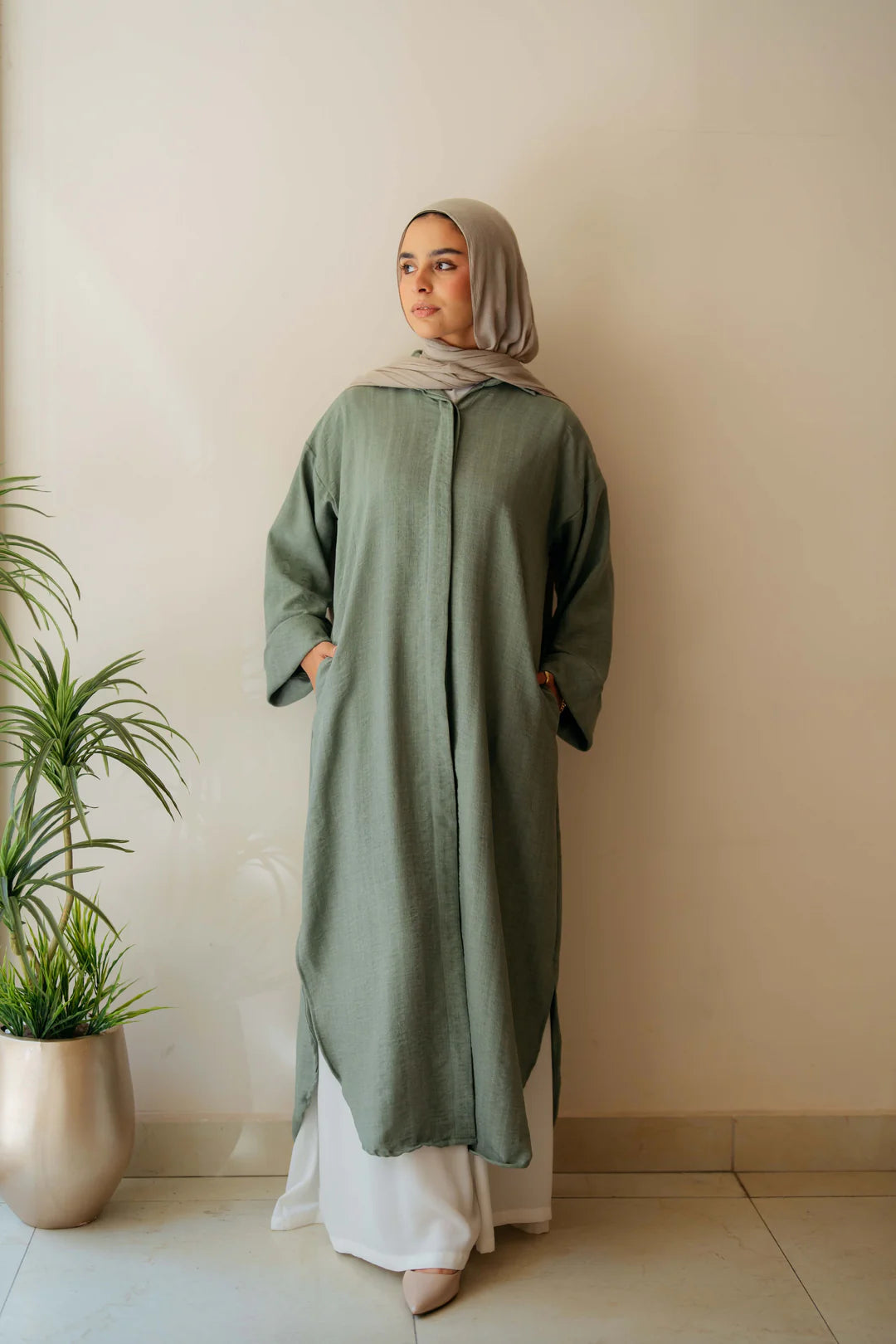 Plain shirt dress - Jamila