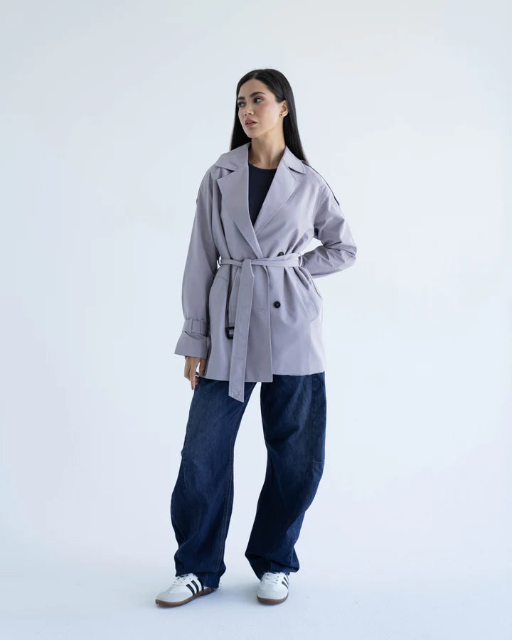 Short Trench Coats - Chiffon