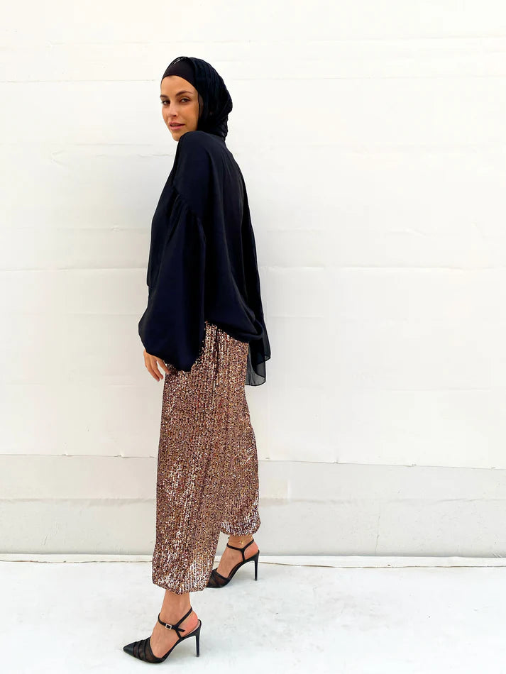 Champagne Pants- Maison Taj