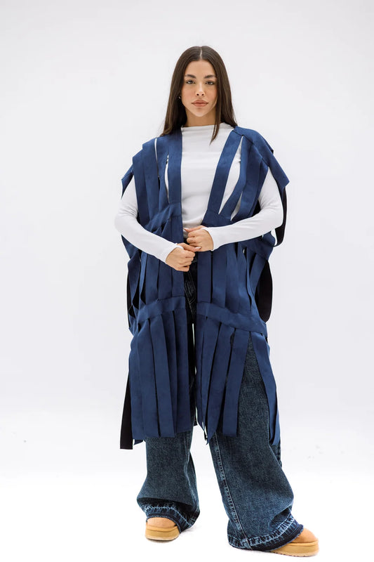 cut out fringes cardigan - Jeno