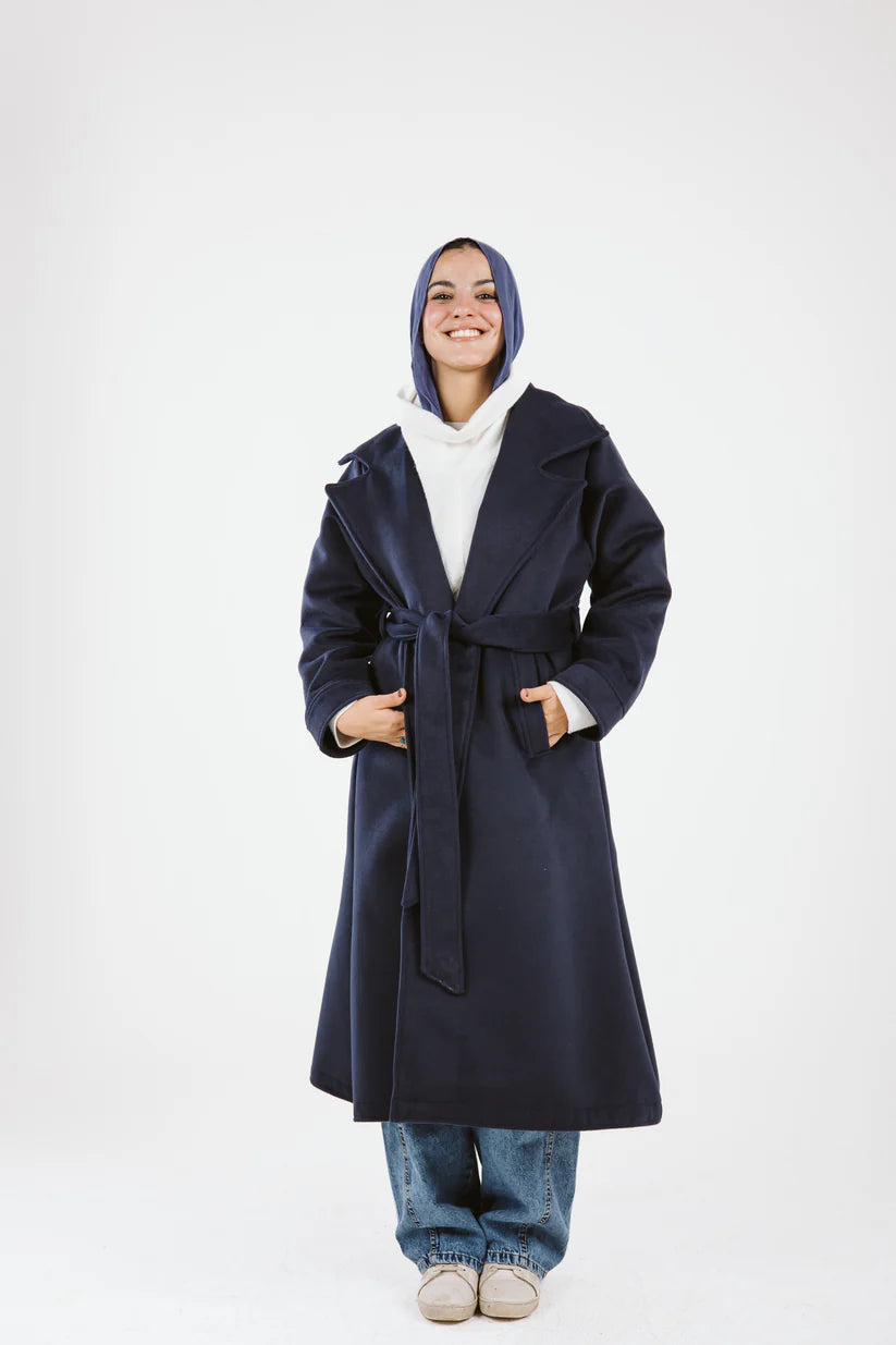 Woolen trench coat - Taji designs