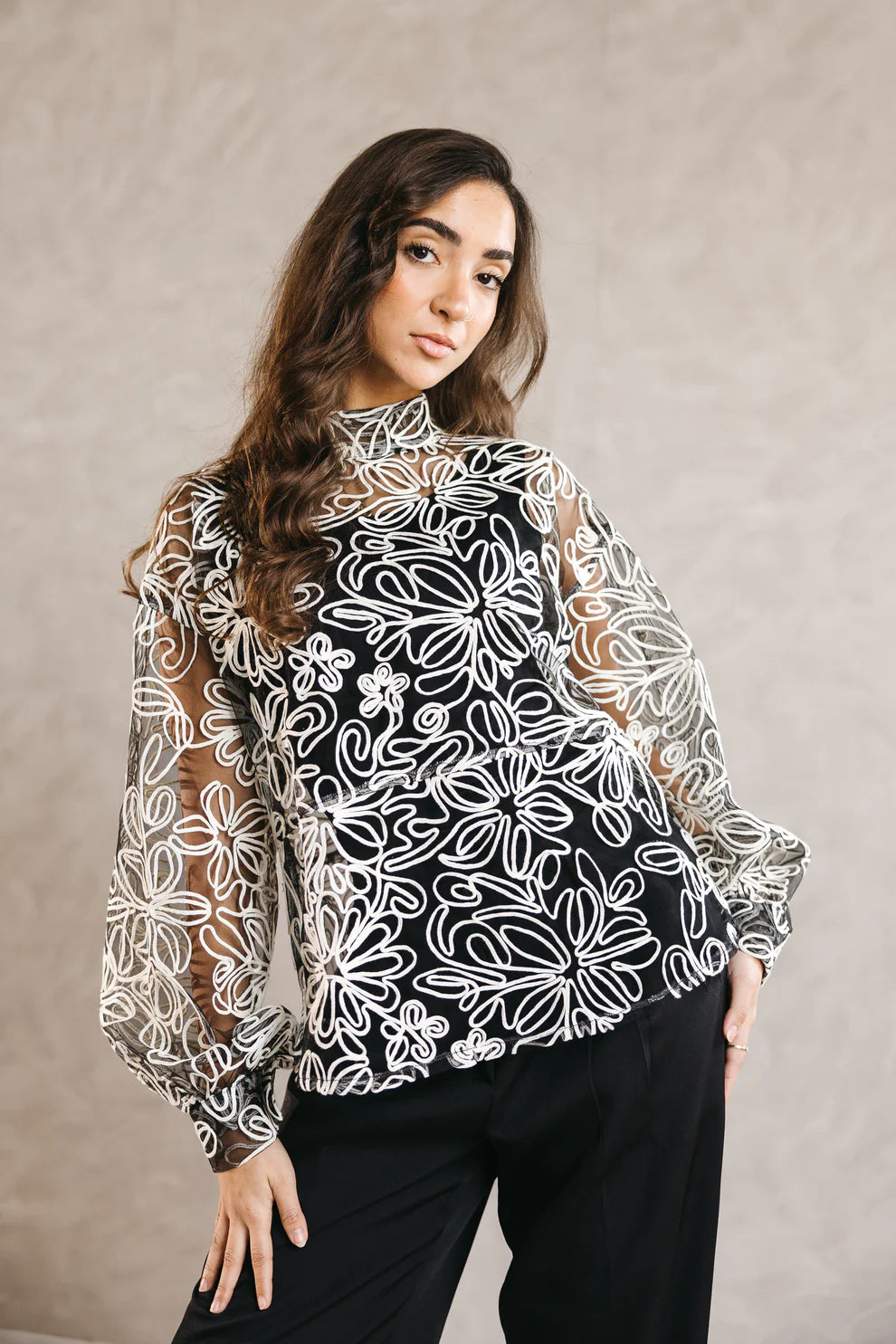 The bloom blouse - Peach and mint