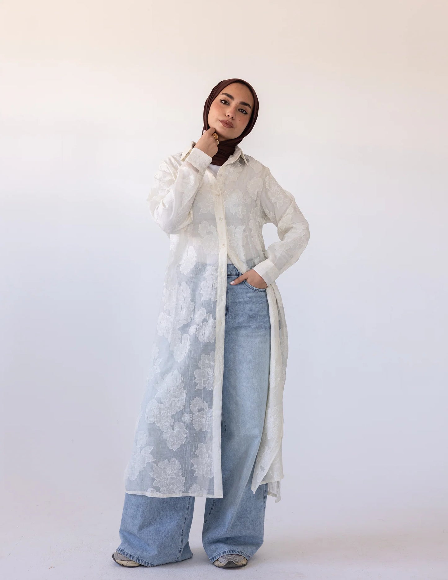 Fleur Dentelle Chemise - Khadija Hijab