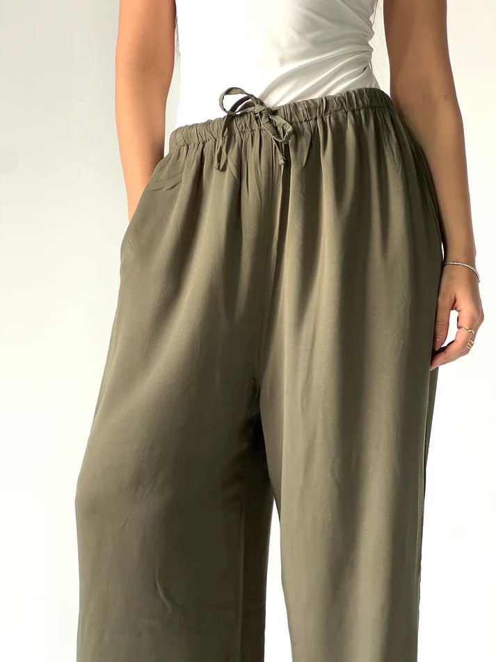 summer linen elastic pants - Traumen