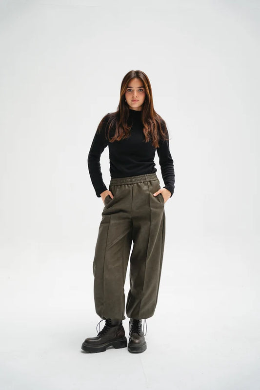 Balloon Leather Pants - obi