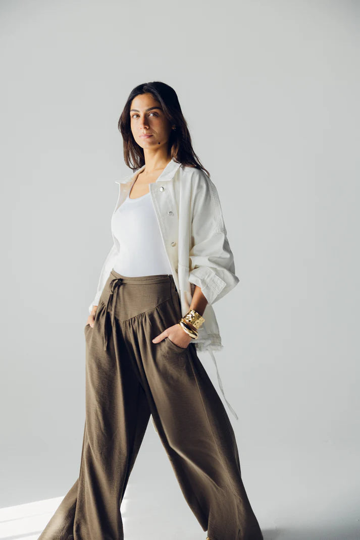 Snatched waist pants - Maison Taj