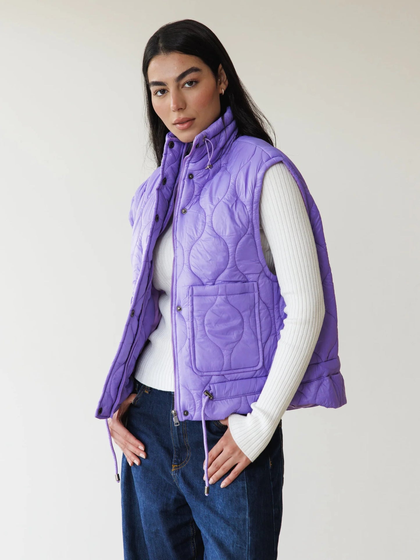 Embroidered Puffer Vest - ASCIA