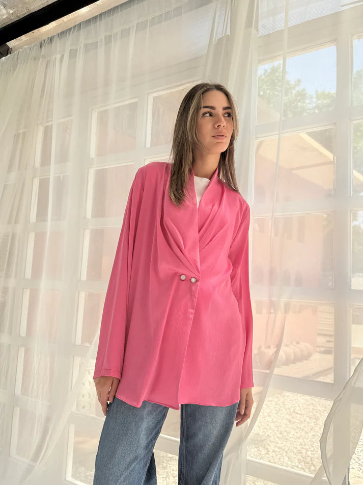 Satin pink jacket - Yasofia
