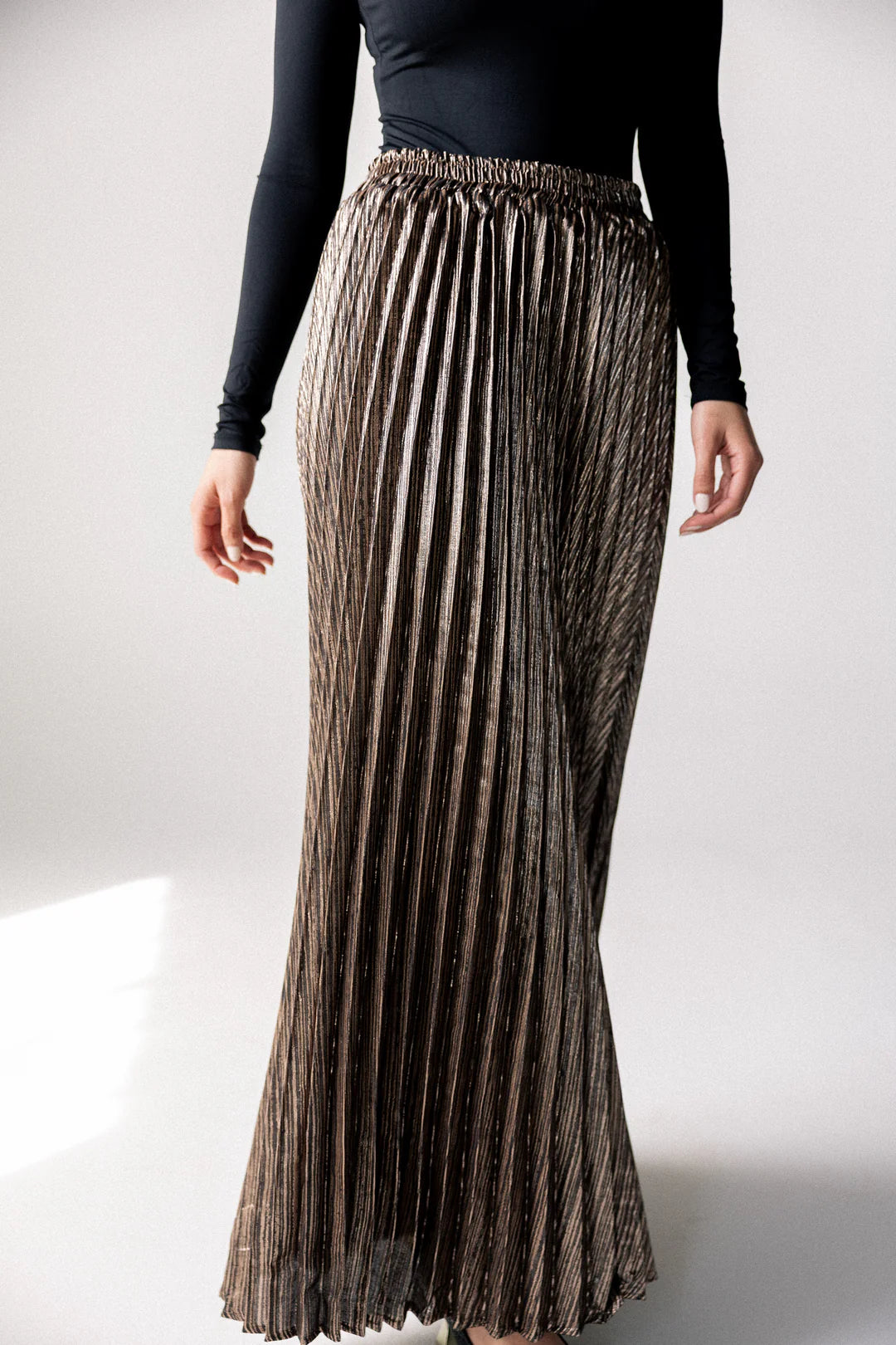 Sparkling pleated skirt - chiffon