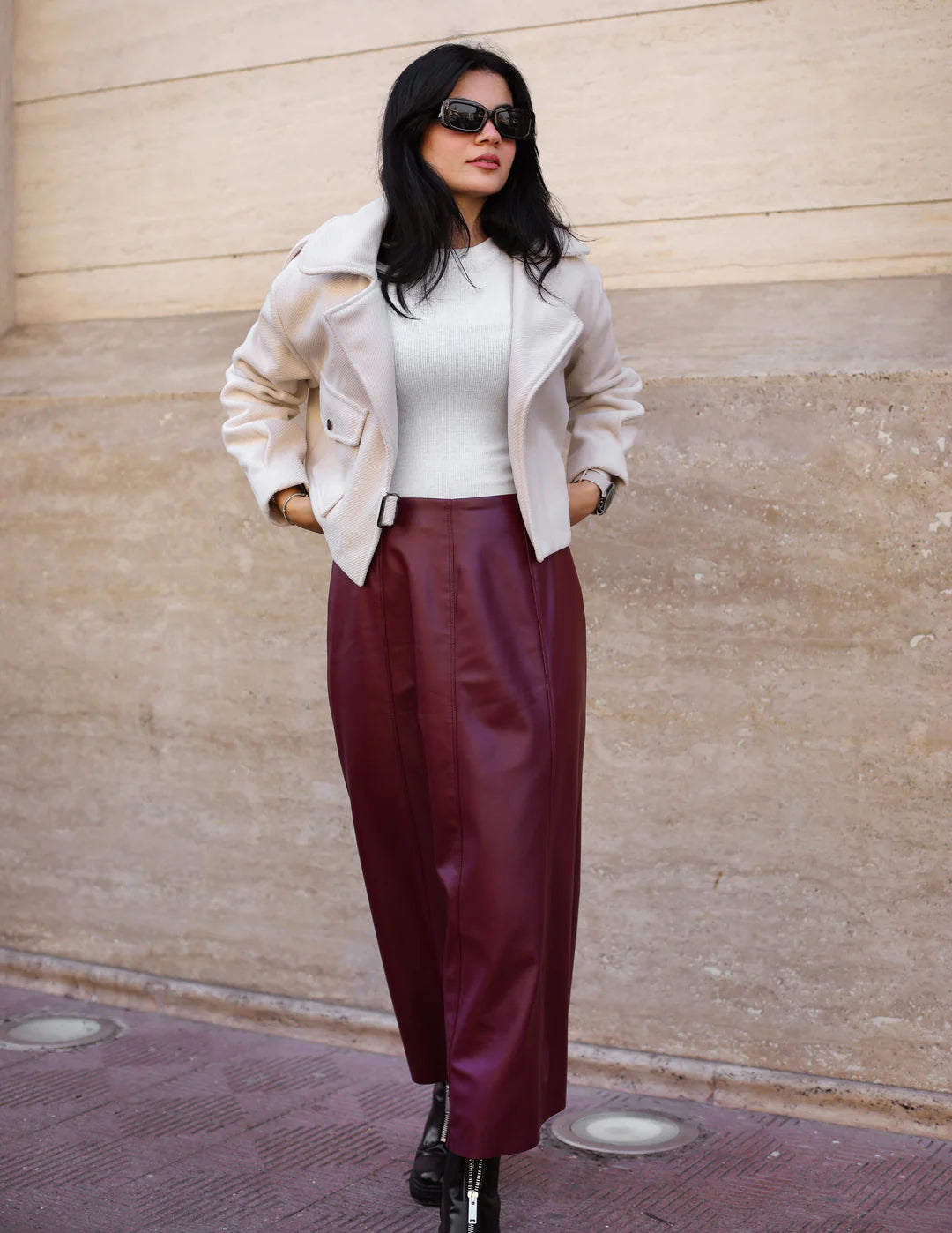 Runaway leather skirt - Ascia