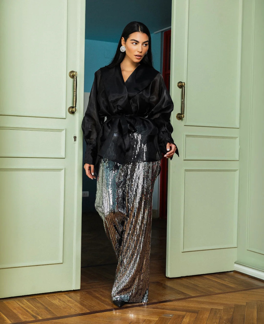 Flash Sequines Pants - Dalia Omar