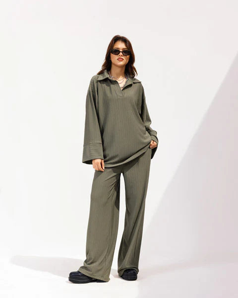 S - T22 Luxe Layer Ribbed Top - AED