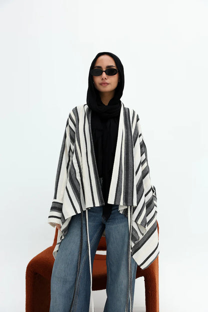 Stripped linen Cardigen - Yasofia
